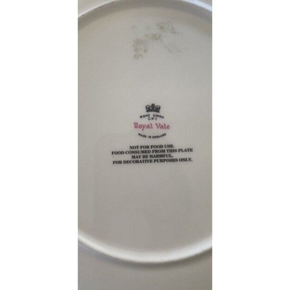 (2) Royal Vale 8.5” Decorative Plates Garden Benches Bone China Made In England - Picture 5 of 6